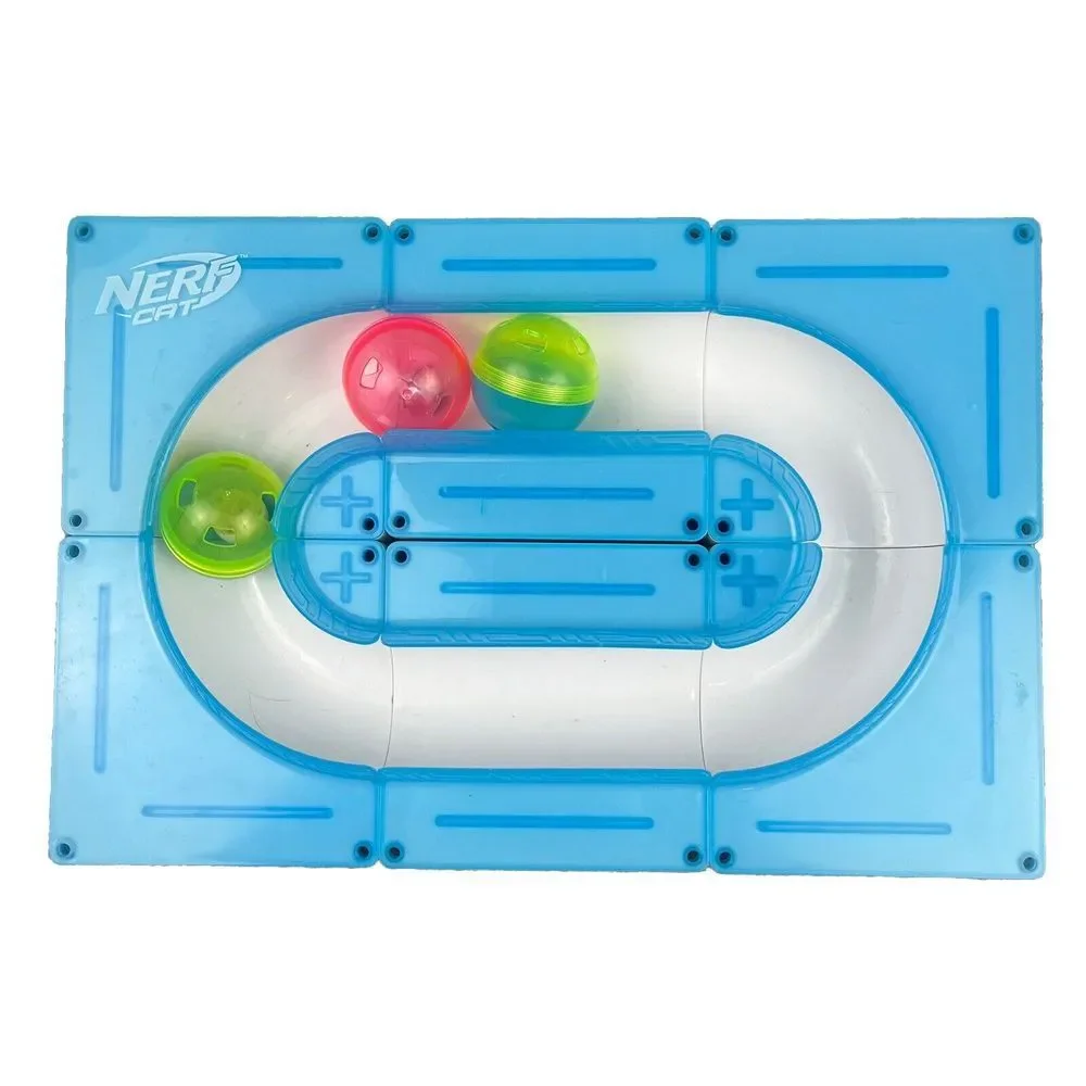 Nerf Modular Turbo Cat Track Toy Wtih 3 Balls Customize Shape Add Sets Gift Fast